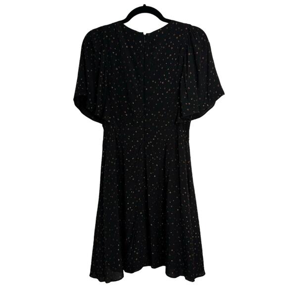 Madewell Cape Sleeve Mini Dress in Metallic Dots - Picture 4 of 8